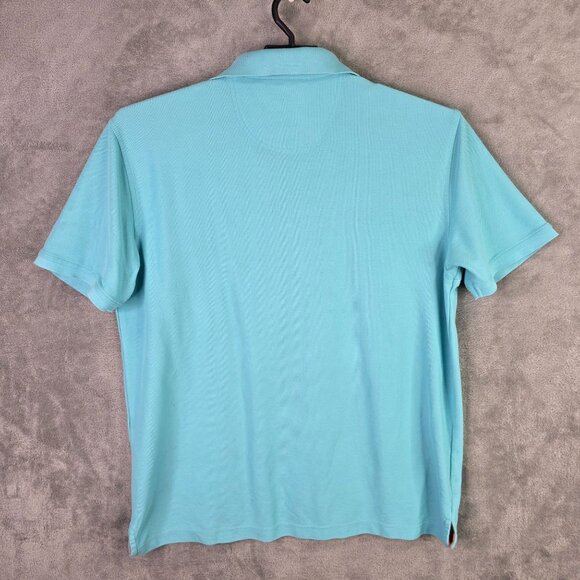 Mens Izod Advantage Blue Polo Shirt Short Sleeve Cotton Blend Size XL - Picture 5 of 8